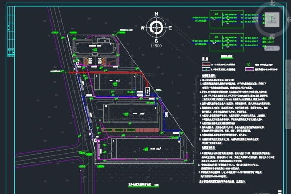 厂区室外低压电气平面图
