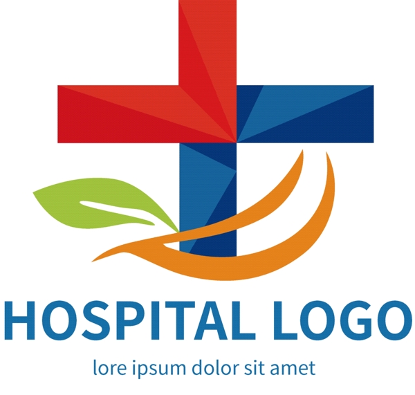 创意几何医院十字标志