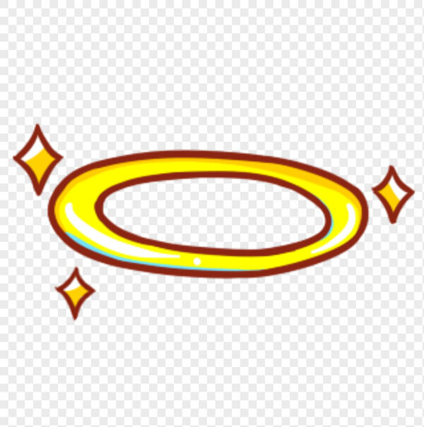 手绘黄金手镯光环闪闪发光免抠图