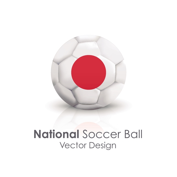 日本国旗足球贴图矢量素材
