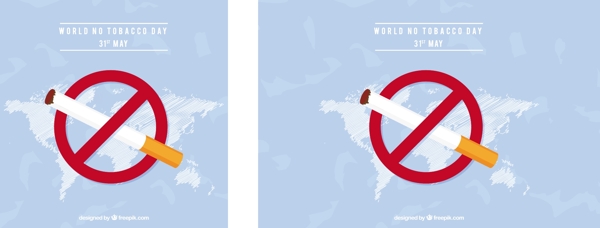 世界无烟日禁烟标志的背景