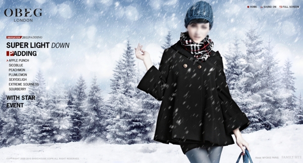冬季女装促销海报PSD