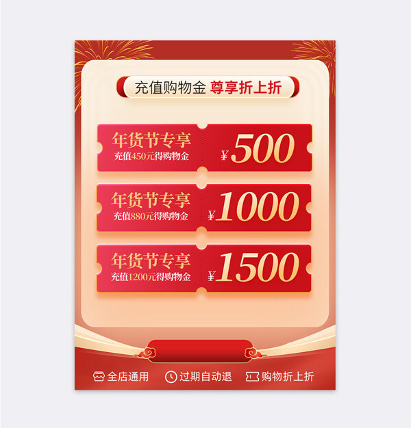 红色主题创意电商营销模板