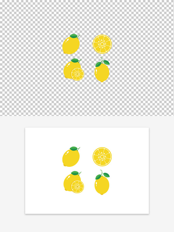 水果柠檬矢量插画