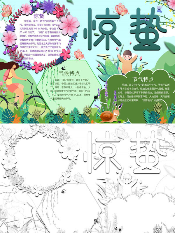 惊蛰惊蛰介绍手抄报