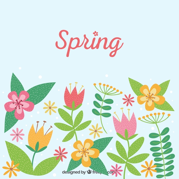 春季卡通花卉图片