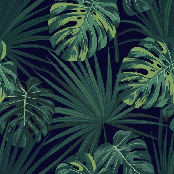 热带植物森系背景