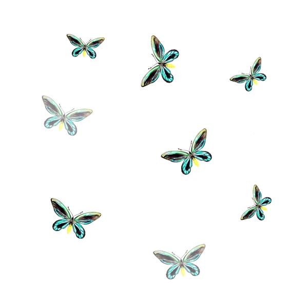 漂浮蝴蝶可商用矢量元素