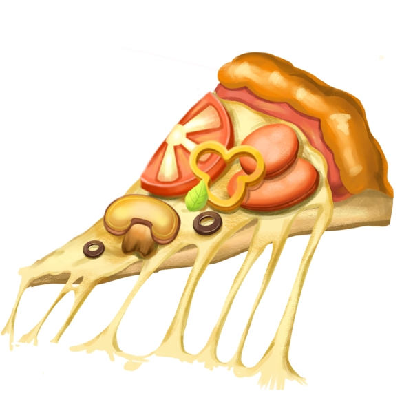 手绘披萨美食设计