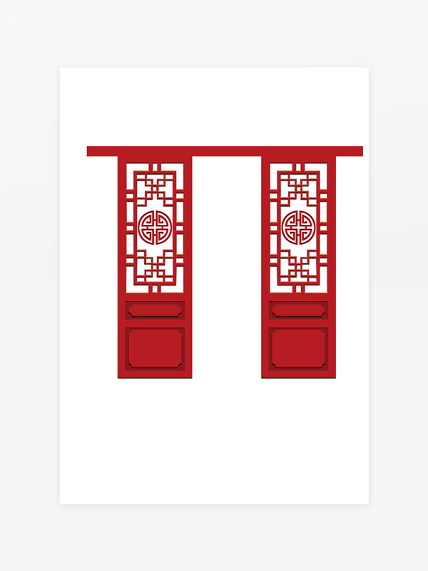 中式门元素图片