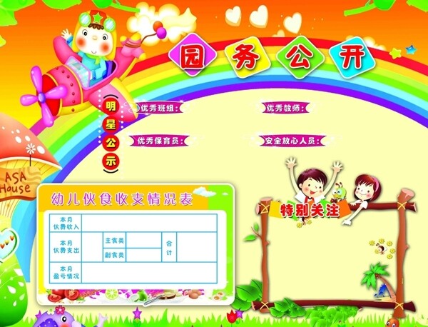 幼儿园展板分层图片