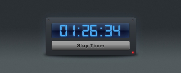 计时器控件的用户界面与蓝色的数字
