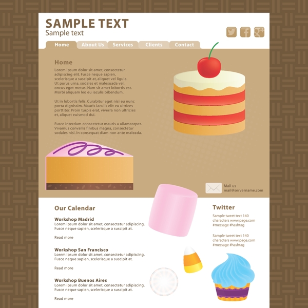 网络创意甜品菜单模板